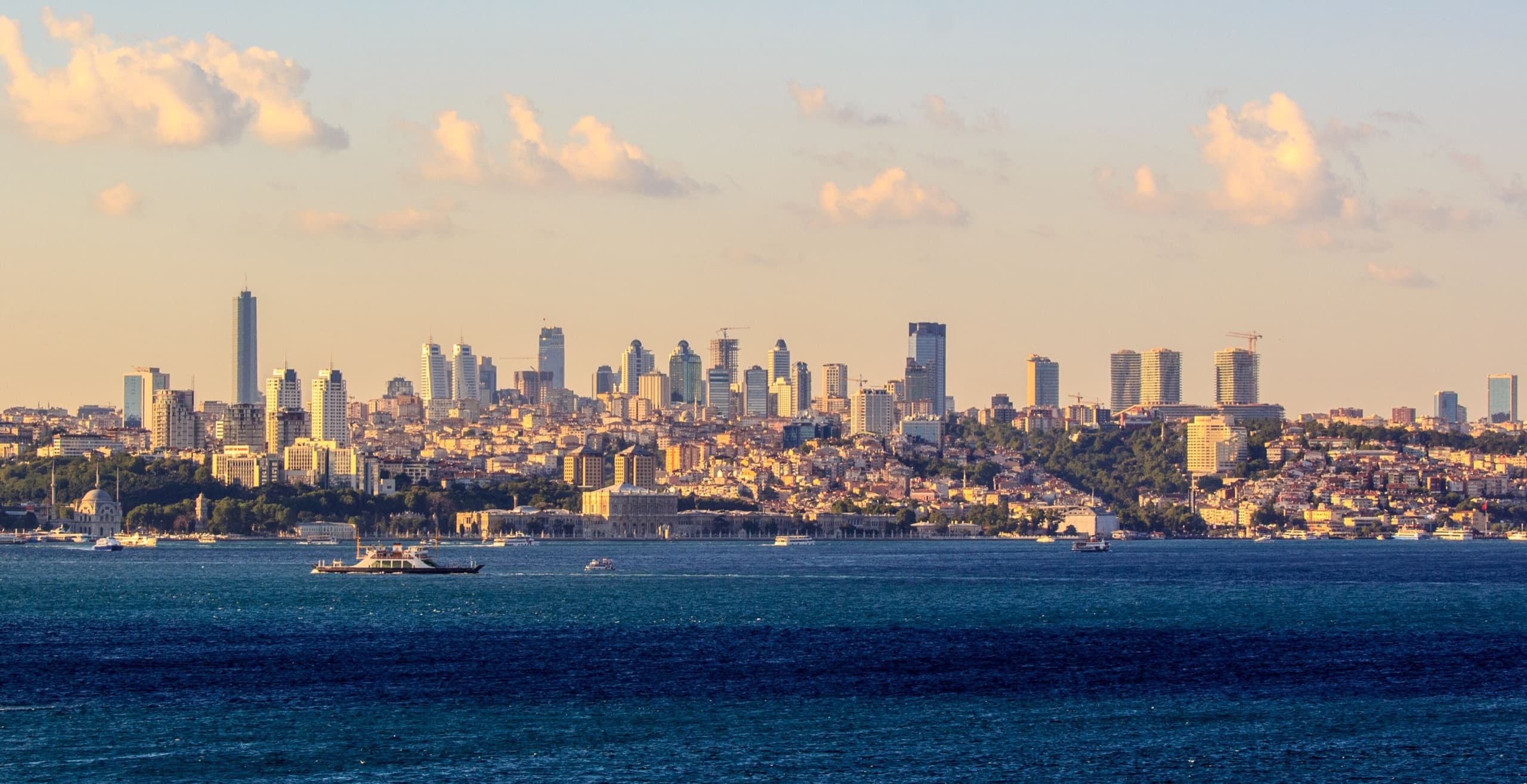 Istanbul skyline at dusk
